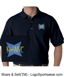 KeenMVC Logo Men's Polo (Navy) Design Zoom